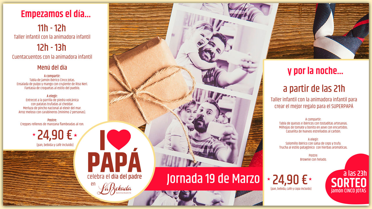 Ven a la Jornada Especial del Día del Padre del 19 ed marzo en La Bekada